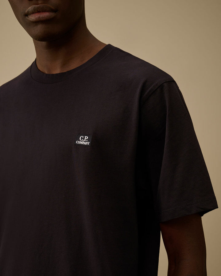 C.P. Company 30/1 Jersey Logo Patch T-Shirt - Blue-100% katoen-HEREN POLO'S & T-SHIRTS-Blauw