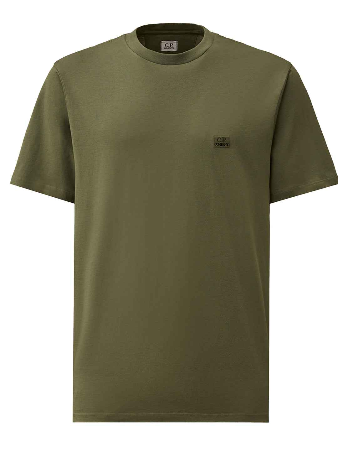 C.P. Company 30/1 Jersey Logo Patch T-Shirt -Groen-100% katoen-HEREN POLO'S & T-SHIRTS-Groen