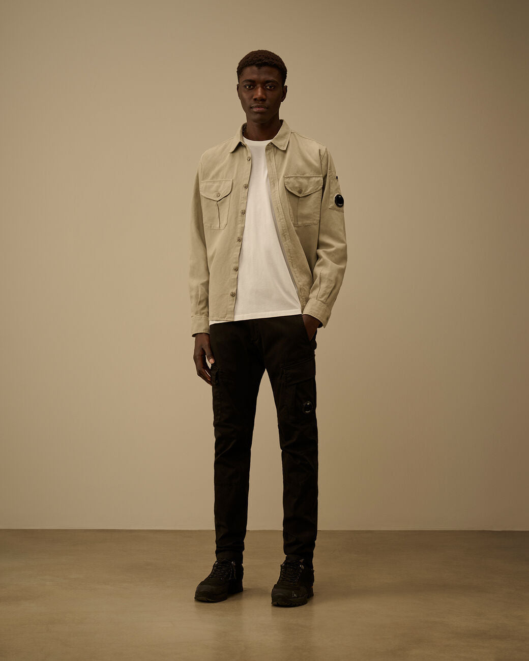 C.P. Company 30/1 Jersey Logo Patch T-Shirt - Room-100% katoen-HEREN POLO'S & T-SHIRTS-Room