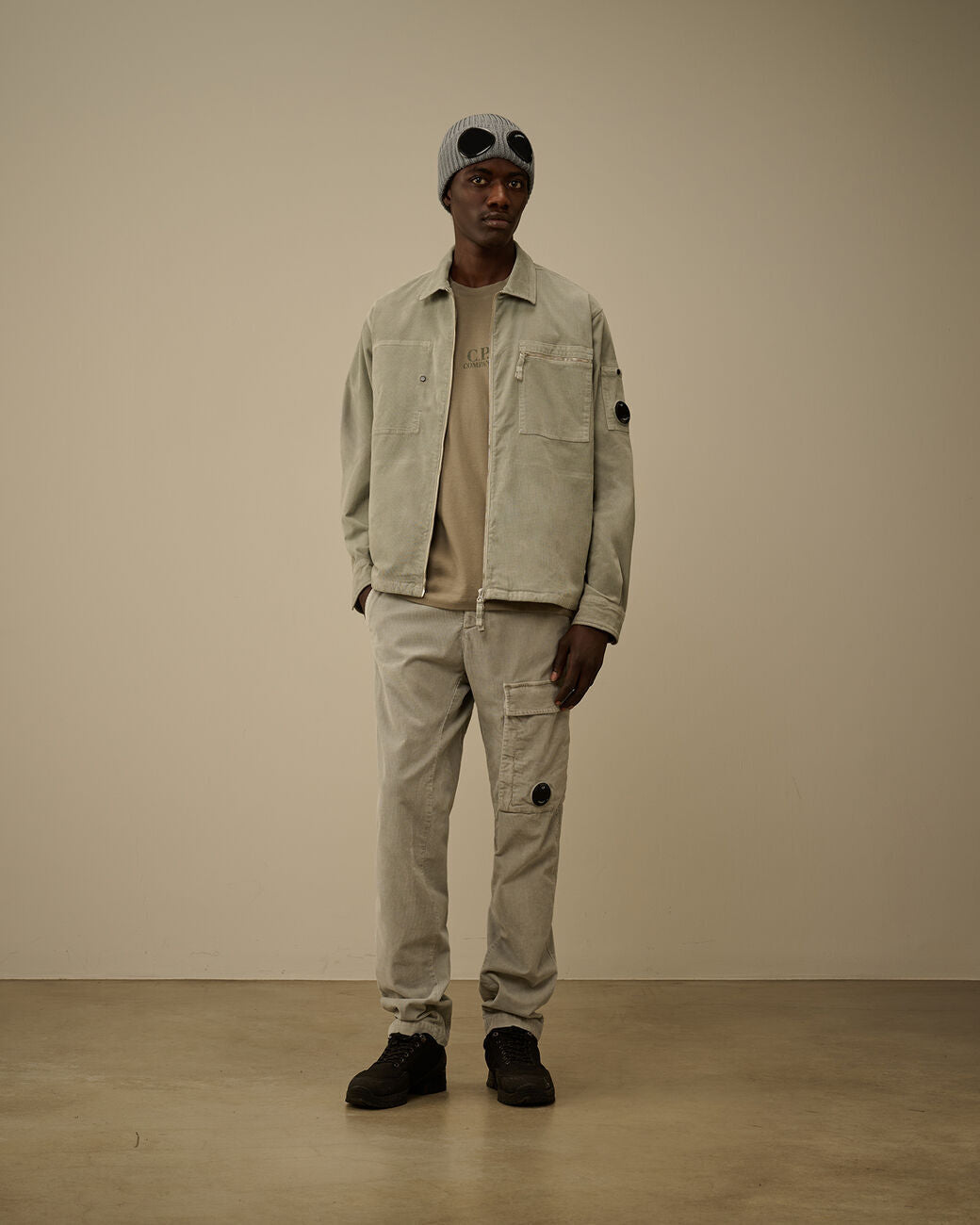 C.P. Company Cargo Broek – Grijs-97% katoen, 3% elastaan-HEREN BROEKEN-Grijs