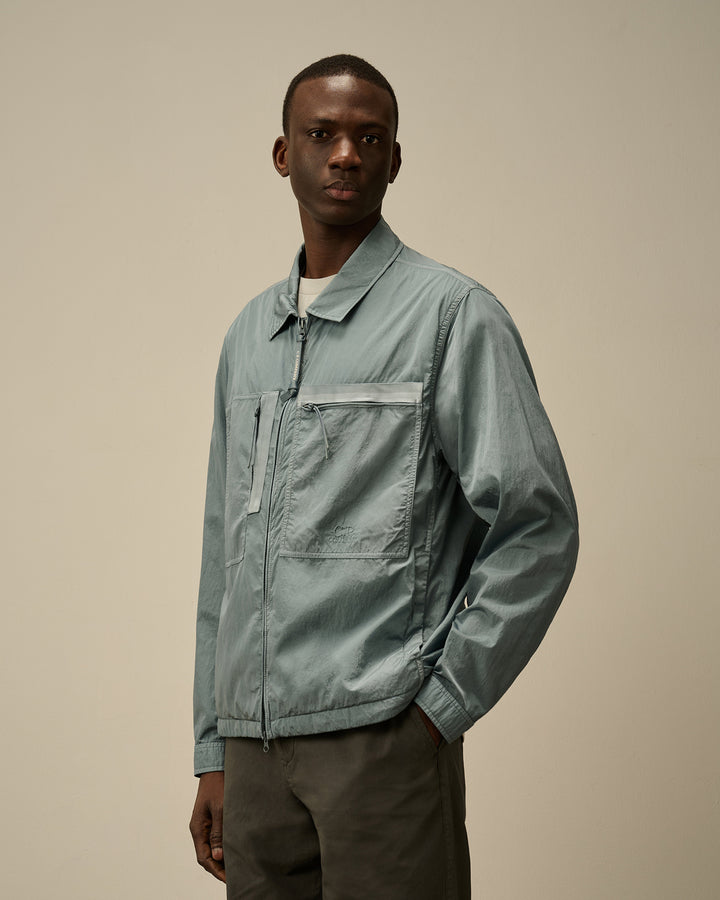 C.P. Company chrome-R overshirt-Buitenstof: 100% Polyamide / Nylon-HEREN SHIRTS-Blauw