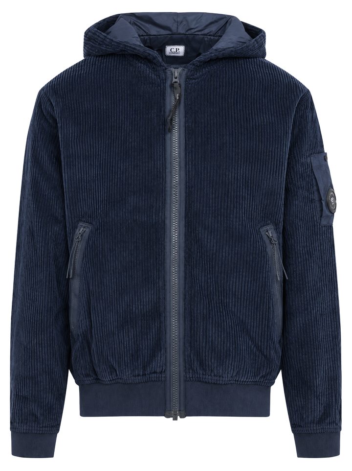 C.P. Company Corduroy Full Zip Vest – Blauw-100% katoen<br />Voering: 100% polyamide-HEREN TRUIEN & VESTEN-Blauw
