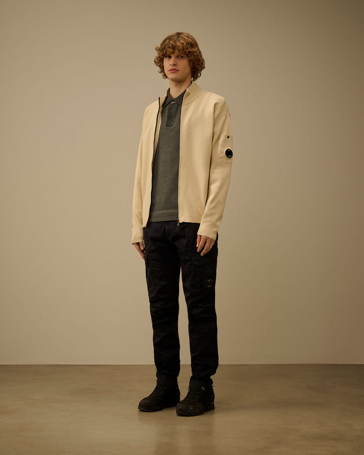 C.P. Company Cotton Sea Island Zipped Lens Vest-100% katoen-HEREN TRUIEN & VESTEN-Beige