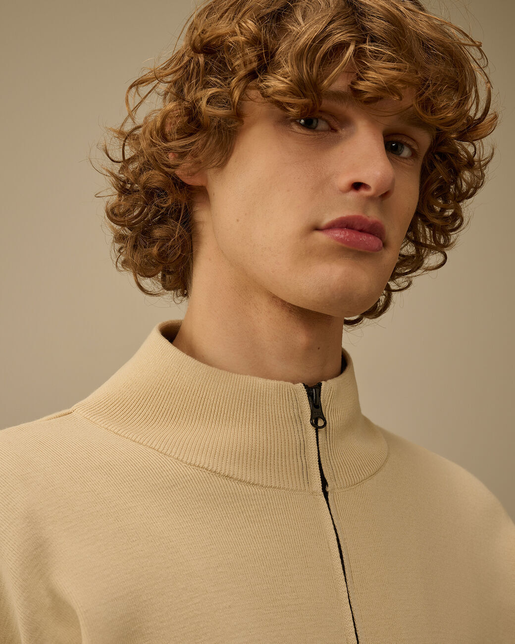 C.P. Company Cotton Sea Island Zipped Lens Vest-100% katoen-HEREN TRUIEN & VESTEN-Beige