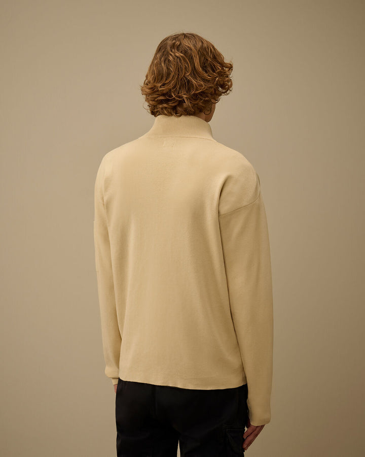 C.P. Company Cotton Sea Island Zipped Lens Vest-100% katoen-HEREN TRUIEN & VESTEN-Beige