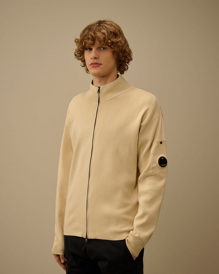 C.P. Company Cotton Sea Island Zipped Lens Vest-100% katoen-HEREN TRUIEN & VESTEN-Beige