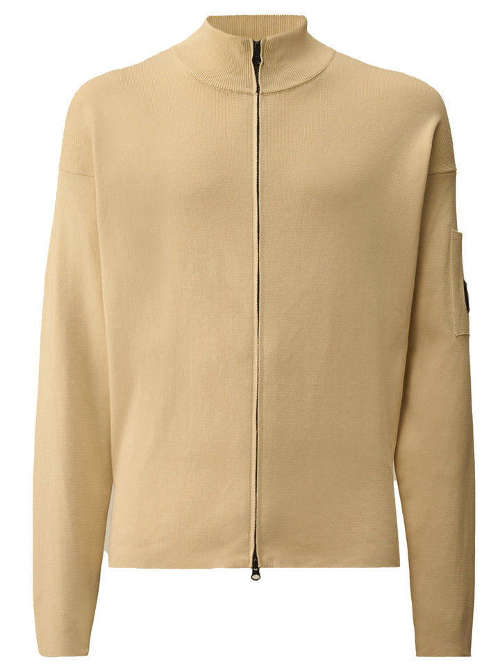 C.P. Company Cotton Sea Island Zipped Lens Vest-100% katoen-HEREN TRUIEN & VESTEN-Beige