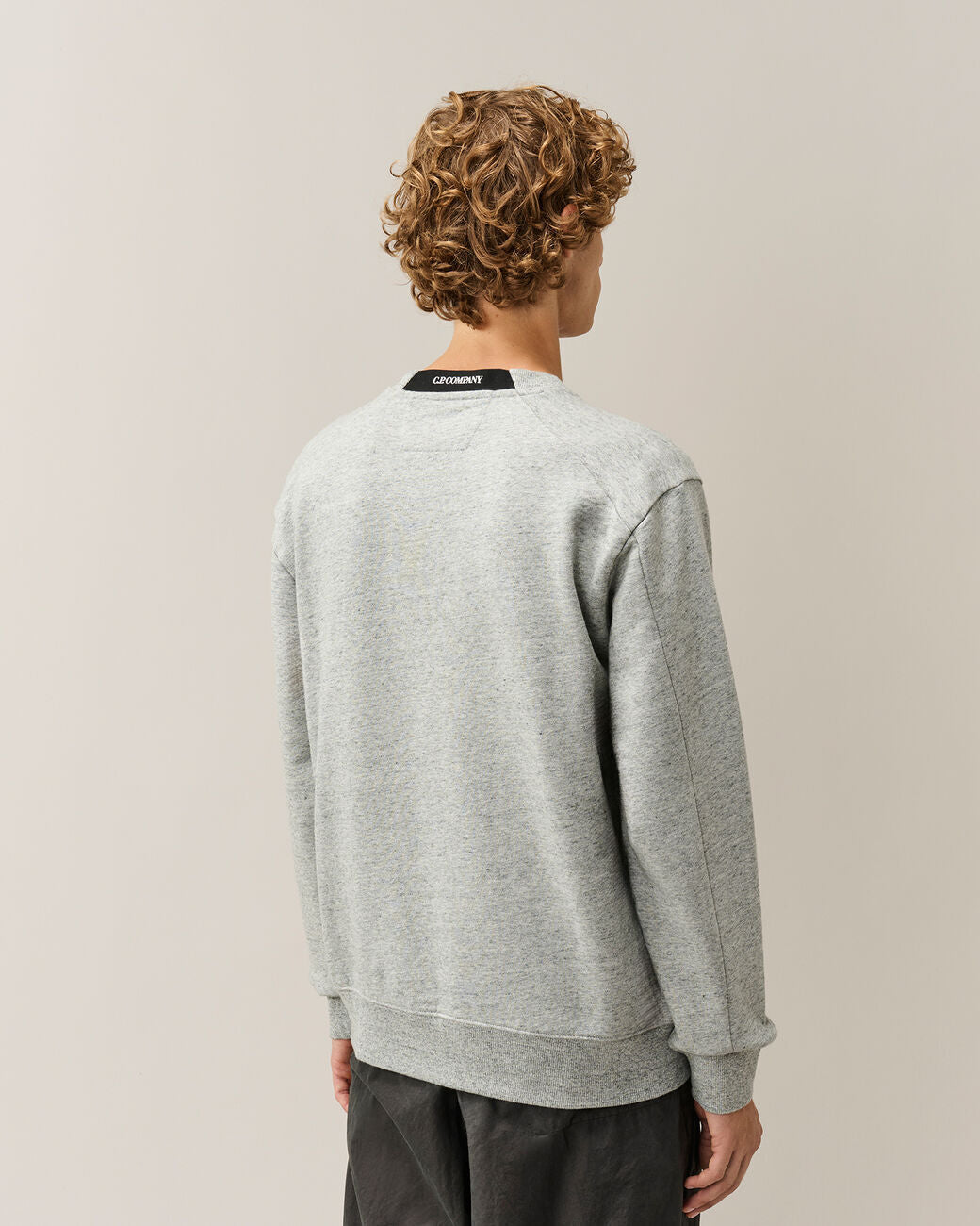 C.P. Company Crewneck Sweater – Grijs-100% katoen-HEREN TRUIEN & VESTEN-Grijs