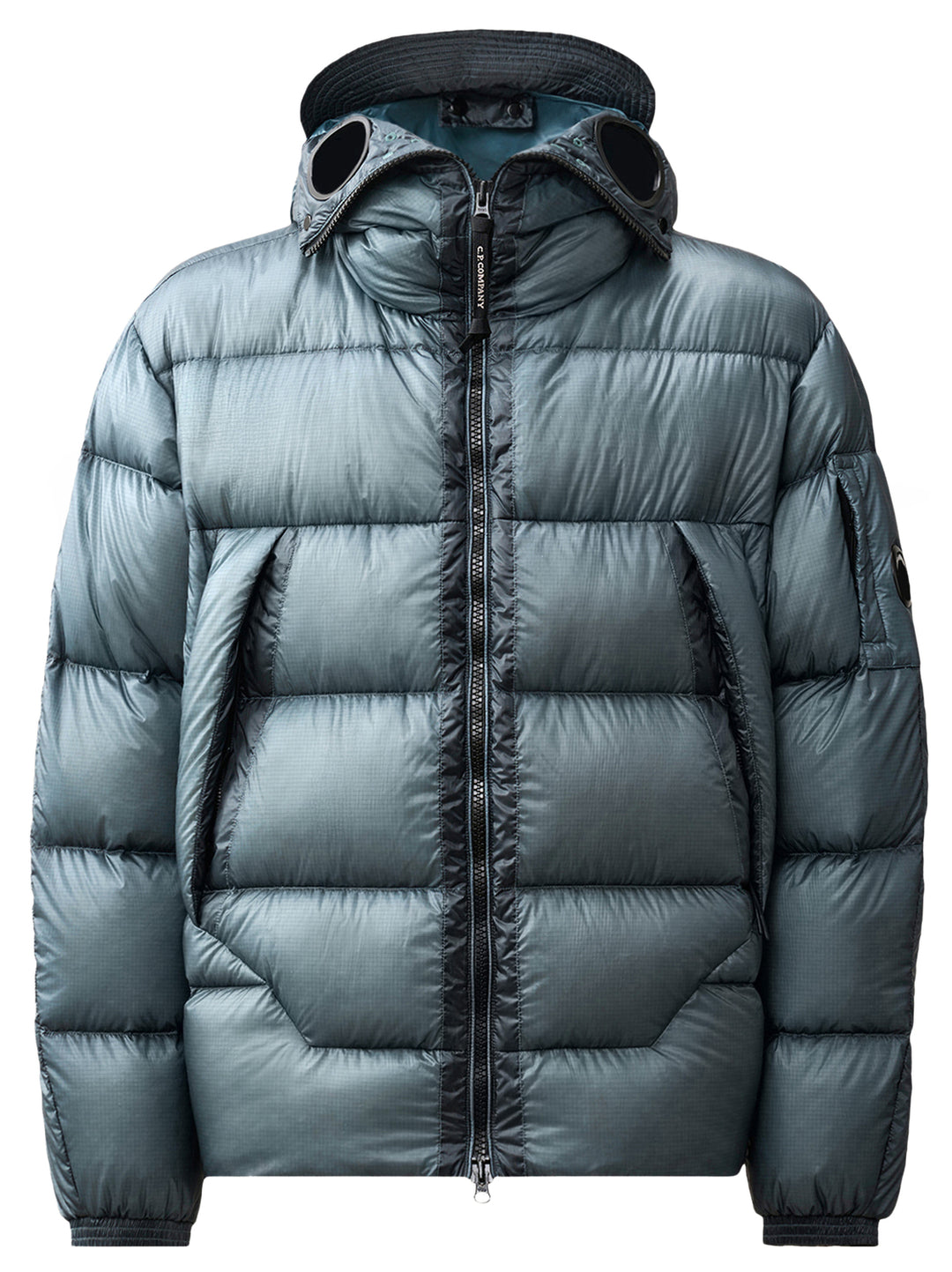 C.P. Company D.D. Shell Donsjack – Blauw-100% polyamide<br />Vulling: 95% eenden dons, 5% veren-HEREN JASSEN & JACKS-Blau