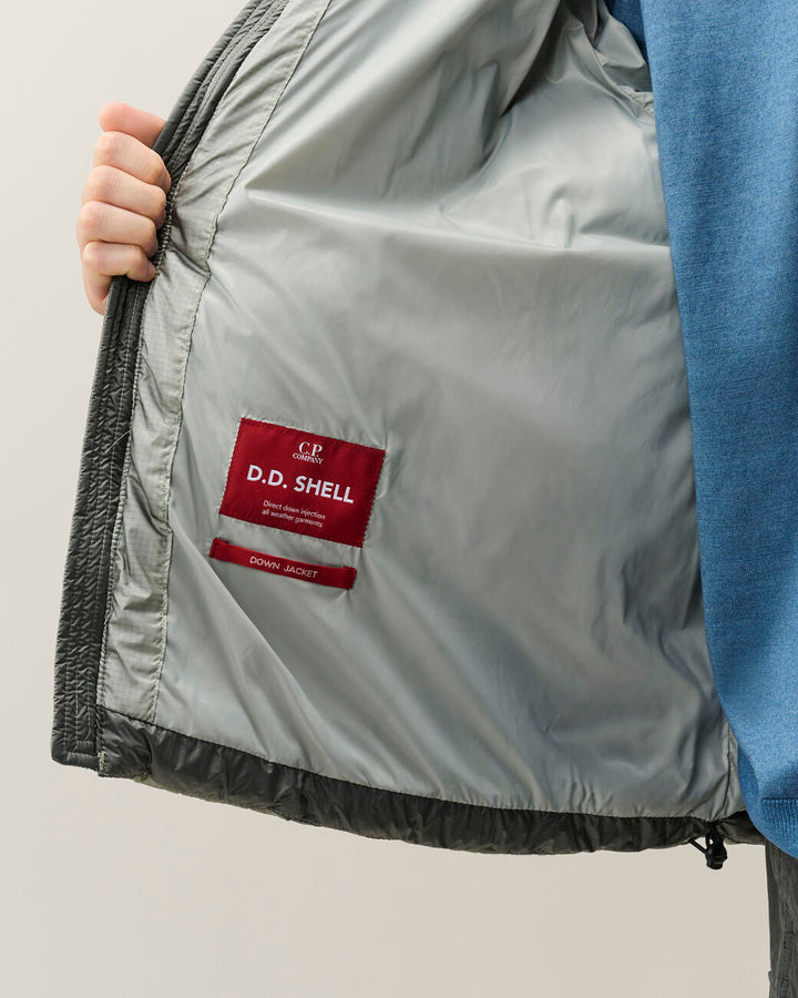 C.P. Company D.D. Shell Donsjack – Grijs-100% polyamide<br />Vulling: 95% eenden dons, 5% veren-HEREN JASSEN & JACKS-Grij