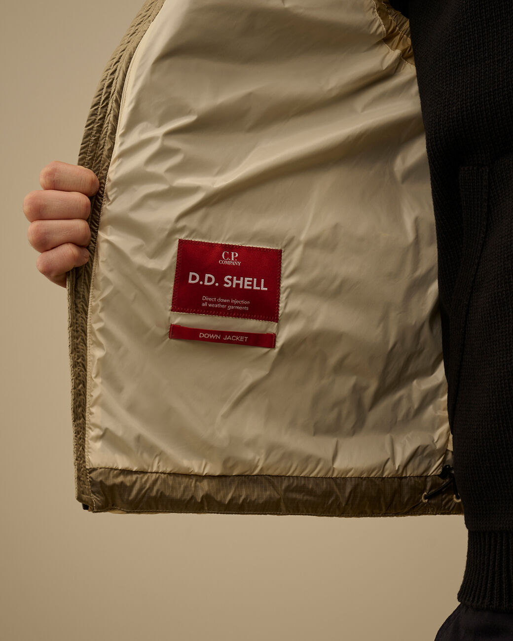 C.P. Company D.D. Shell Down Lens Bodywarmer-100% polyamide-HEREN JASSEN & JACKS-Beige