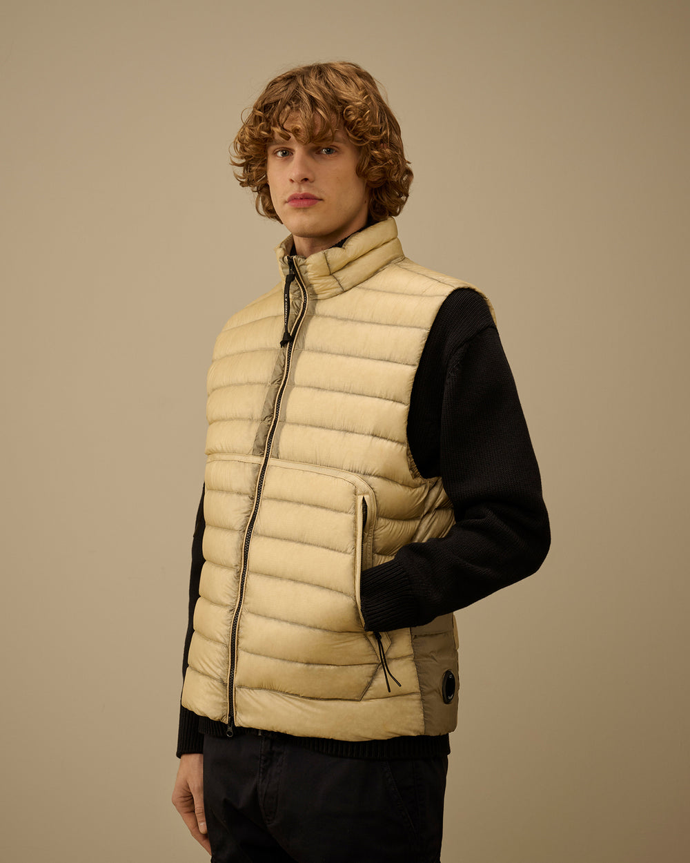 C.P. Company D.D. Shell Down Lens Bodywarmer-100% polyamide-HEREN JASSEN & JACKS-Beige