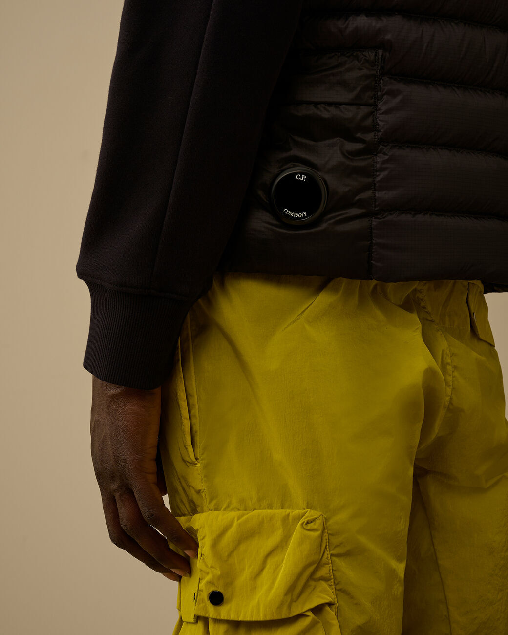 C.P. Company D.D. Shell Down Lens Bodywarmer-100% polyamide-HEREN JASSEN & JACKS-Blauw