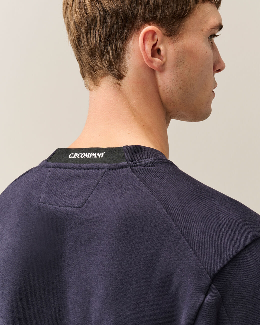 C.P. Company Diagonal Fleece Sweater – Blauw-100% katoen-HEREN TRUIEN & VESTEN-Blauw