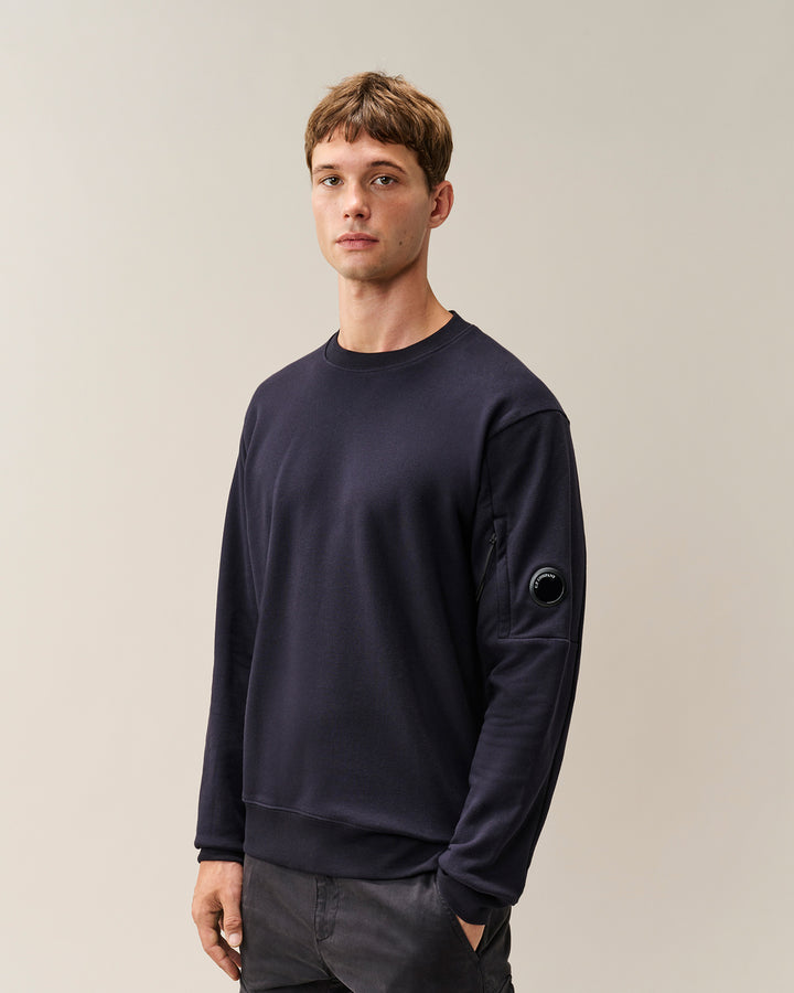 C.P. Company Diagonal Fleece Sweater – Blauw-100% katoen-HEREN TRUIEN & VESTEN-Blauw