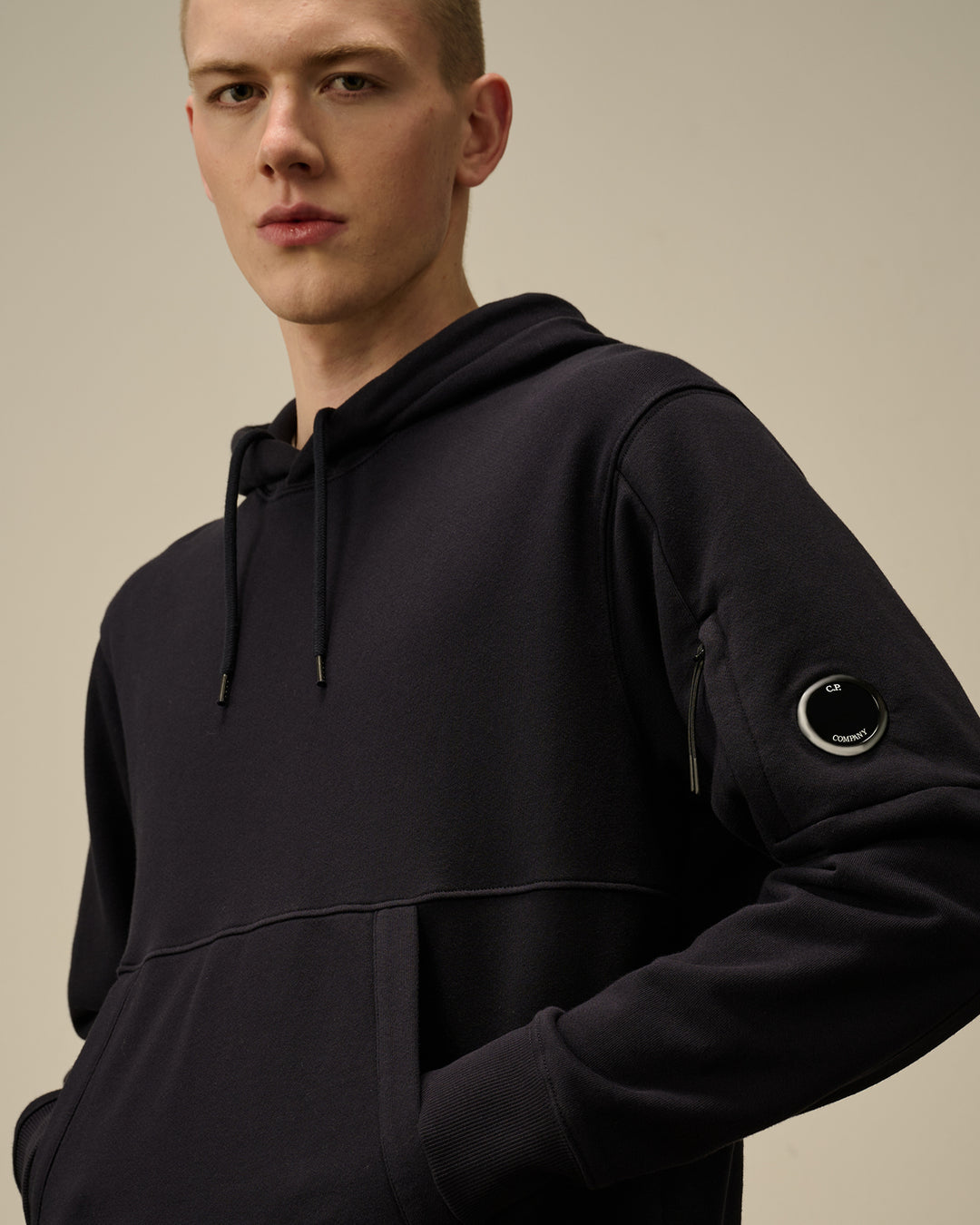 C.P. Company Diagonal Raised Fleece Sweatshirt-- Buitenstof: 100% katoen-HEREN TRUIEN & VESTEN-Blauw