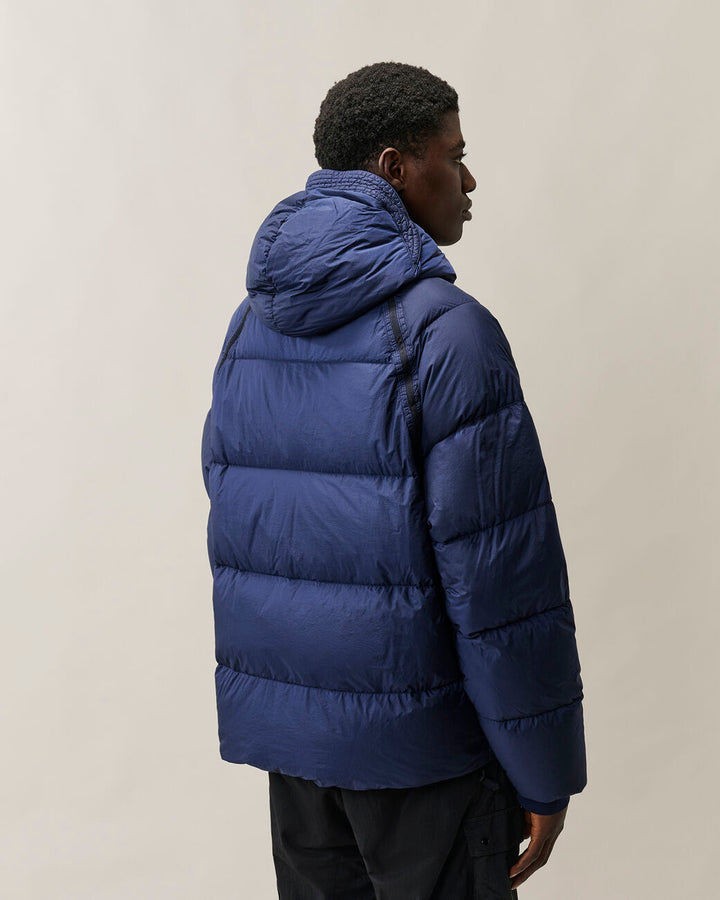 C.P. Company Down Shield Hooded Jacket – Blauw-100% polyamide<br />Vulling: 95% eenden dons, 5% veren-HEREN JASSEN & JACK