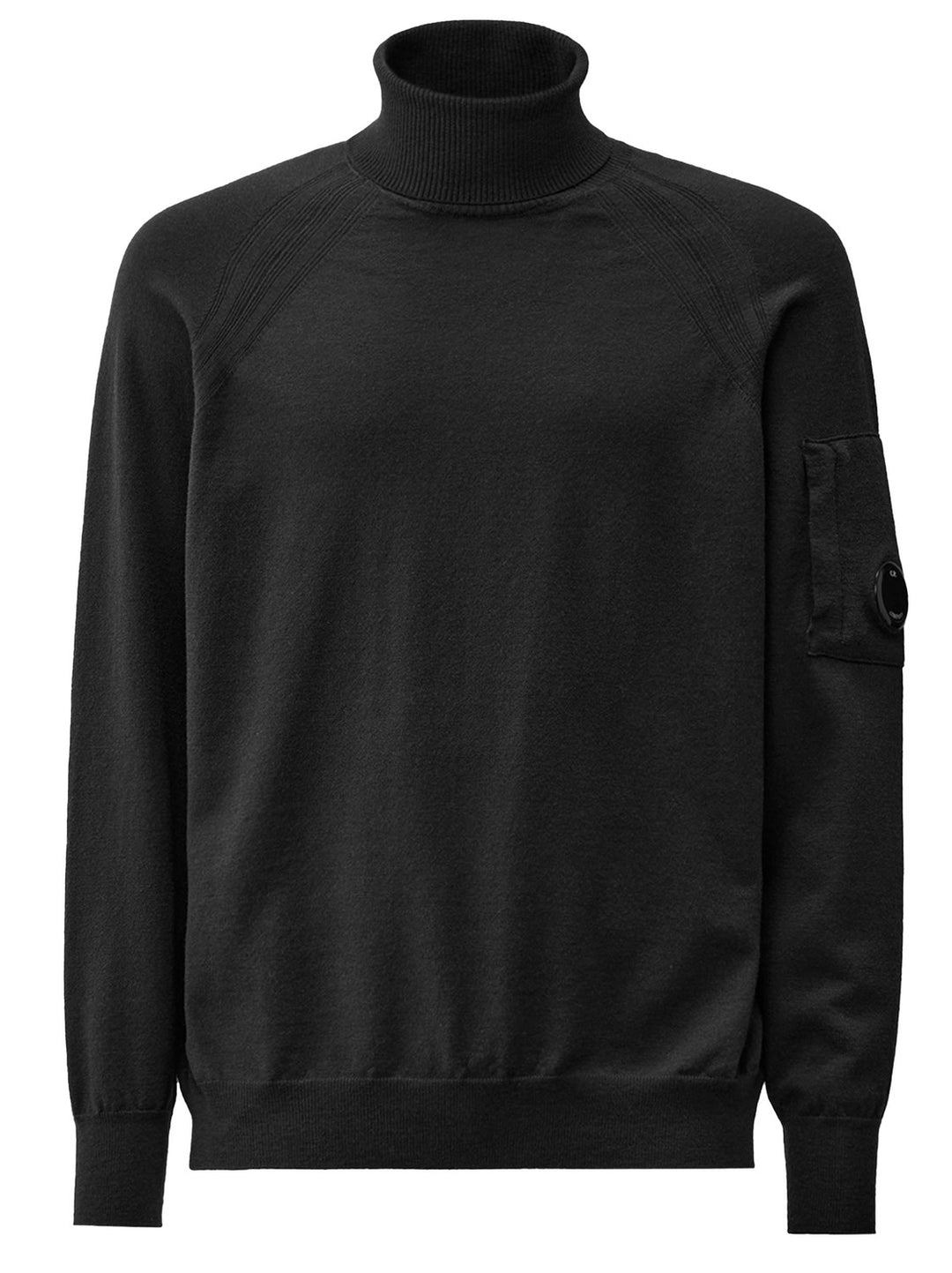 C.P. Company extra fijne merinowol coltrui-Buitenstof: 88% Scheerwol, 12% Polyester-HEREN TRUIEN & VESTEN-Zwart