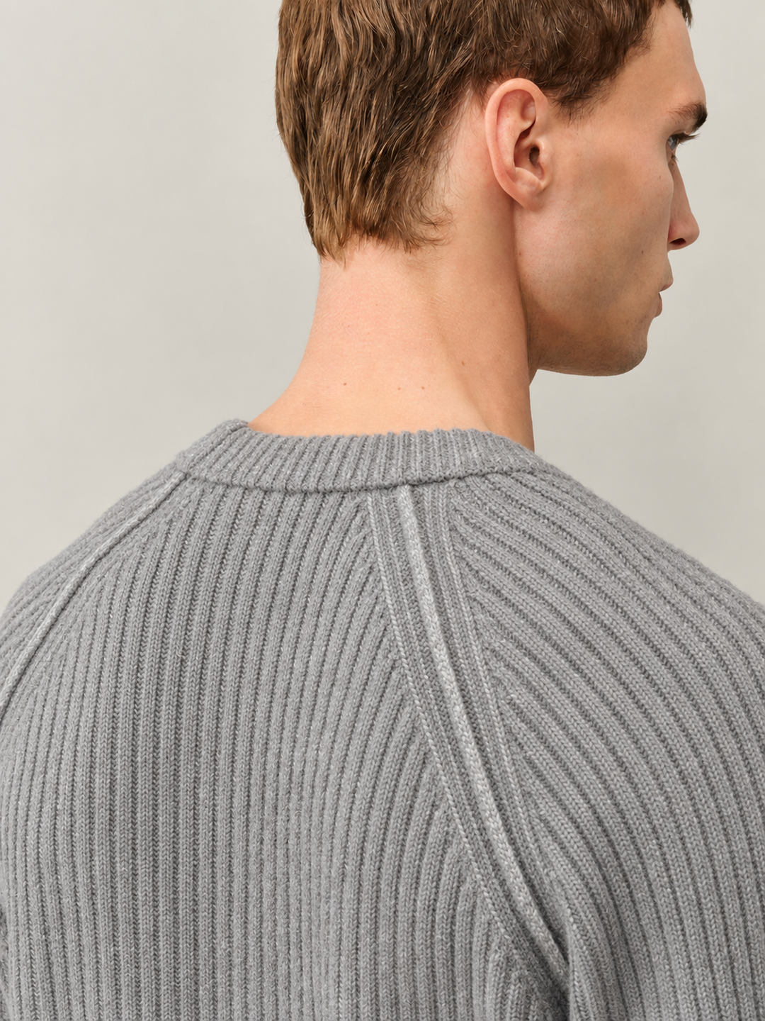 C.P. Company Fleece Knit Trui – Grijs-70% polyamide, 29% wol, 1% andere-HEREN TRUIEN & VESTEN-Grijs