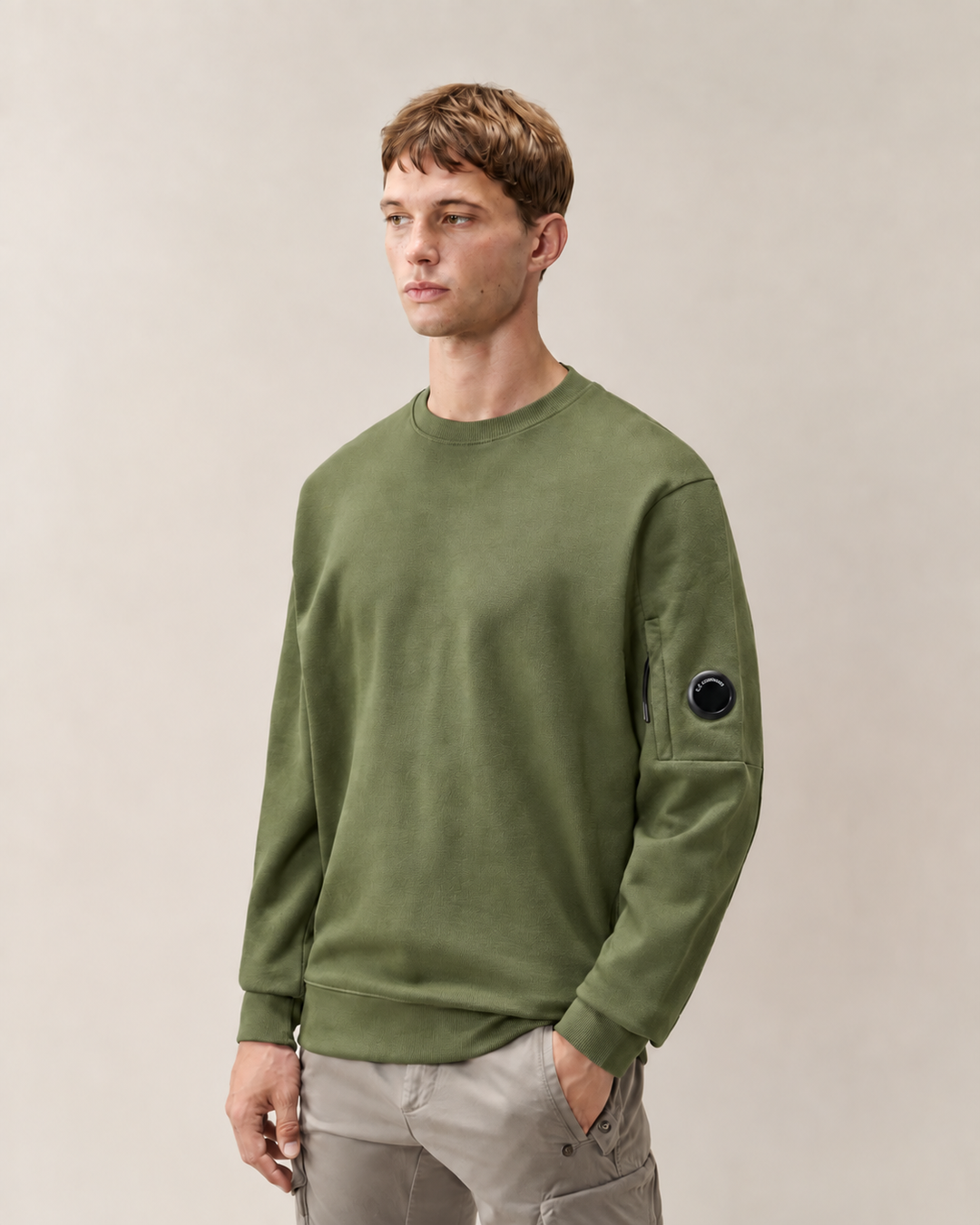 C.P. Company Fleece Sweater – Groen-100% katoen-HEREN TRUIEN & VESTEN-Groen