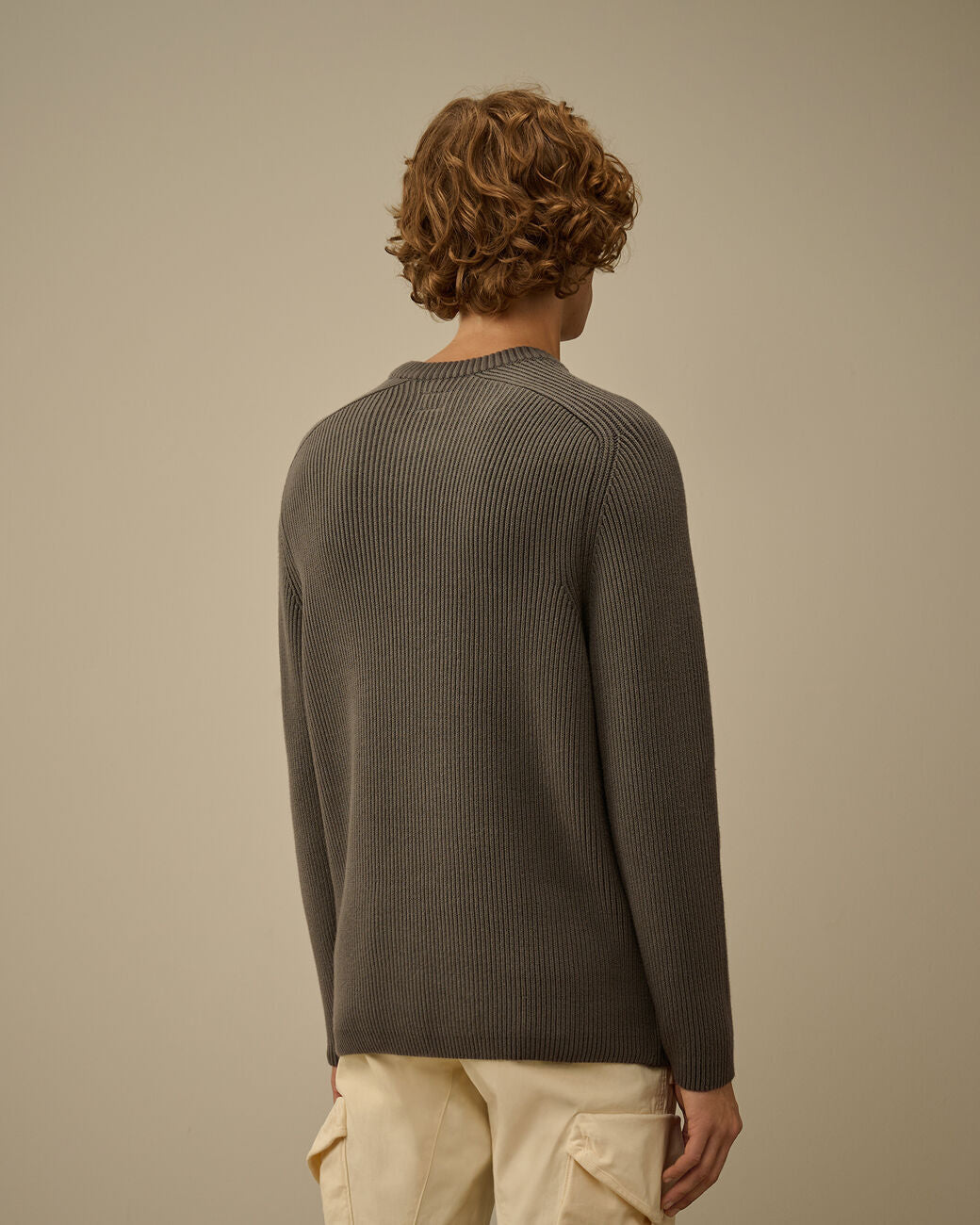 C.P. Company Full Rib Crew‑Neck Trui – Groen-71% cotton, 29% polyamide-HEREN TRUIEN & VESTEN-Groen