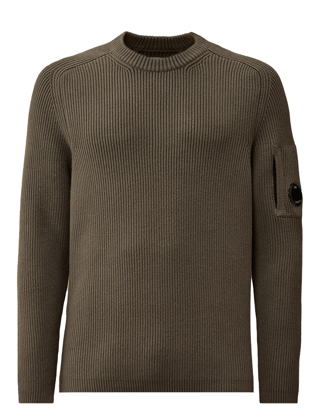C.P. Company Full Rib Crew‑Neck Trui – Groen-71% cotton, 29% polyamide-HEREN TRUIEN & VESTEN-Groen