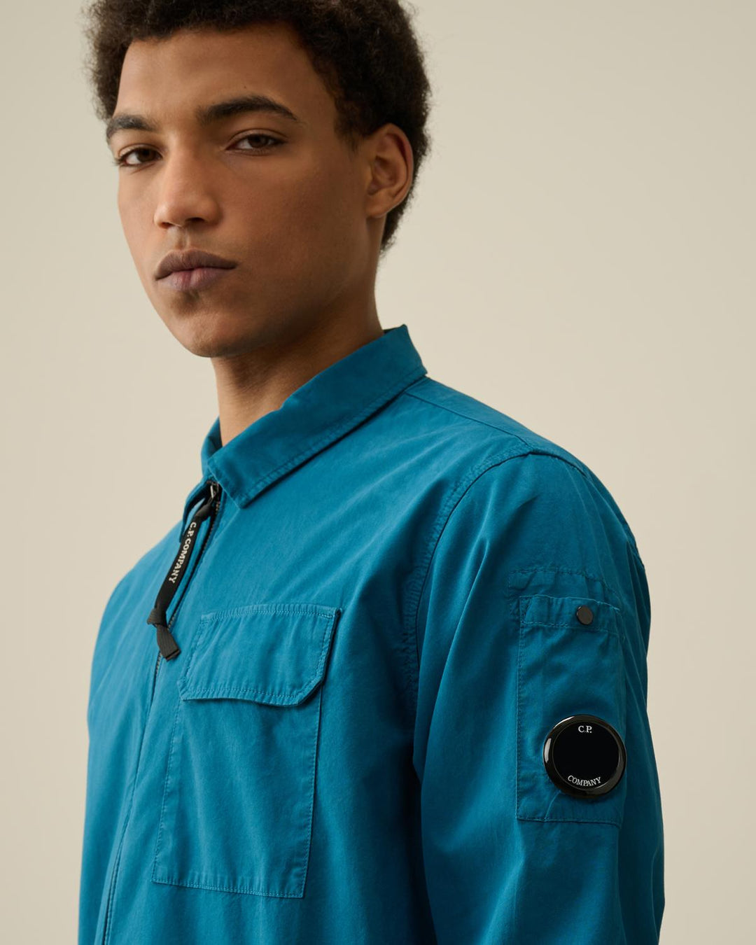 C.P. Company GABARDINE-100% katoen-HEREN SHIRTS-Blauw