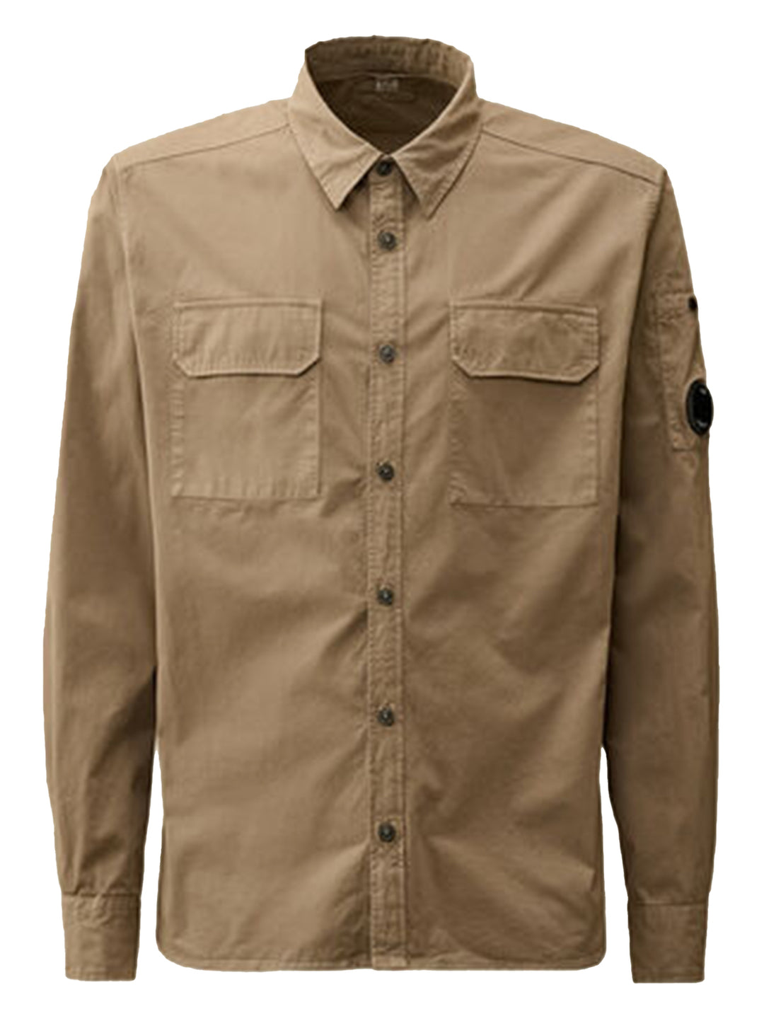 C.P. Company gabardine overshirt-- Buitenstof: 100% katoen-HEREN SHIRTS-Bruin