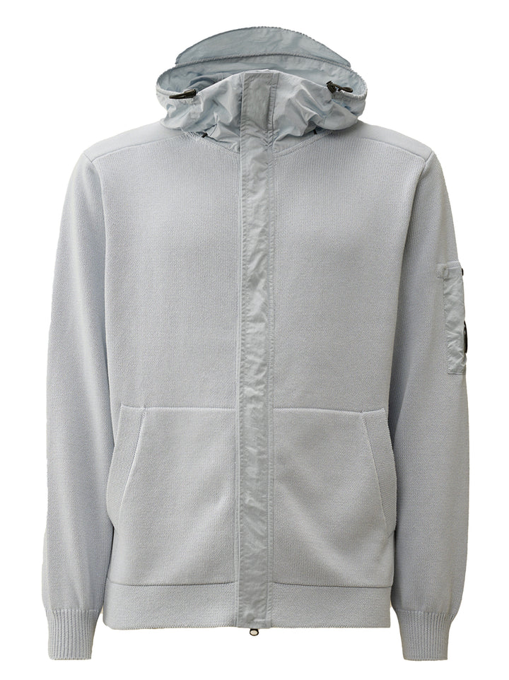 C.P. Company gebreide hoodie-100% Katoen-HEREN TRUIEN & VESTEN-Blauw