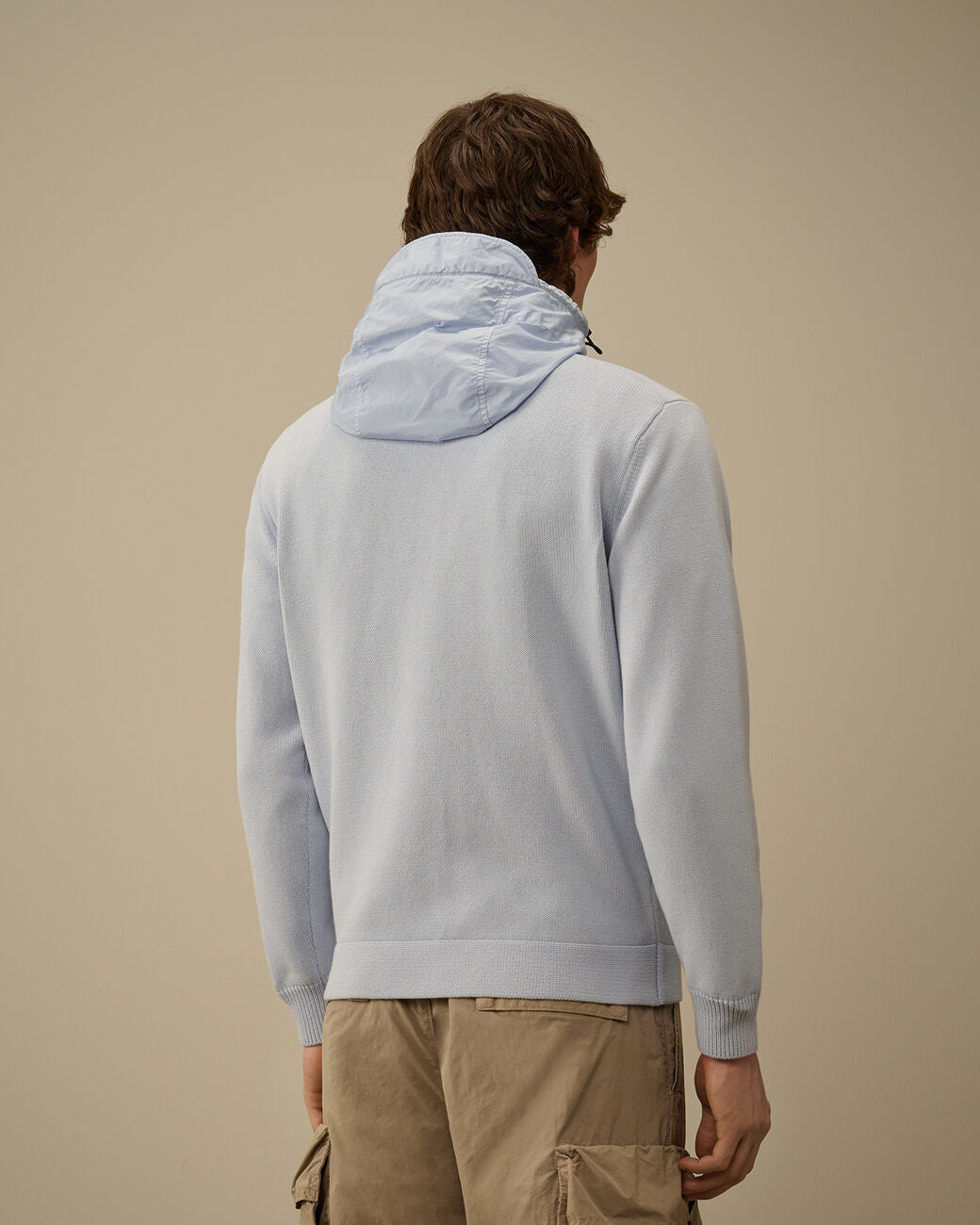 C.P. Company gebreide hoodie-100% Katoen-HEREN TRUIEN & VESTEN-Blauw