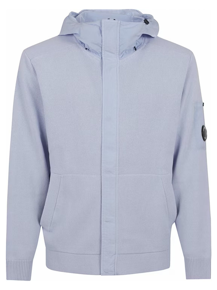 C.P. Company gebreide hoodie-100% Katoen-HEREN TRUIEN & VESTEN-Blauw