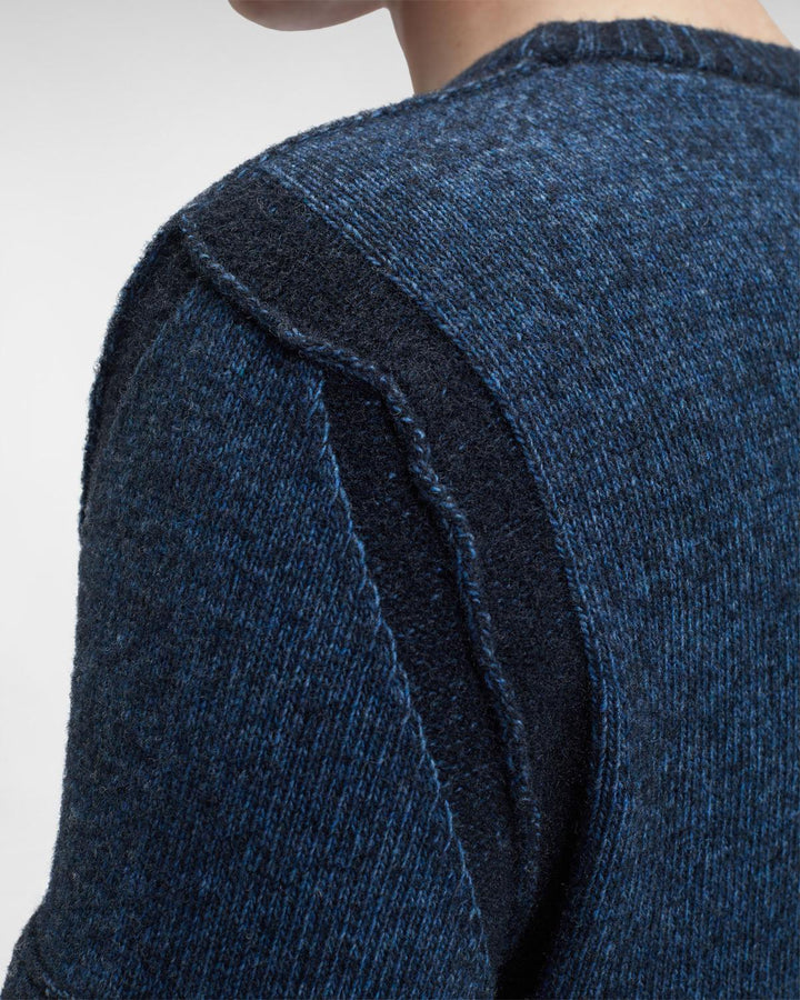 C.P. Company gebreide trui-60% polyamide, 40% wol-HEREN TRUIEN & VESTEN-Blauw