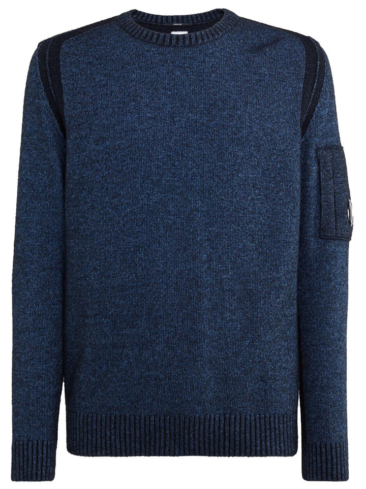 C.P. Company gebreide trui-60% polyamide, 40% wol-HEREN TRUIEN & VESTEN-Blauw