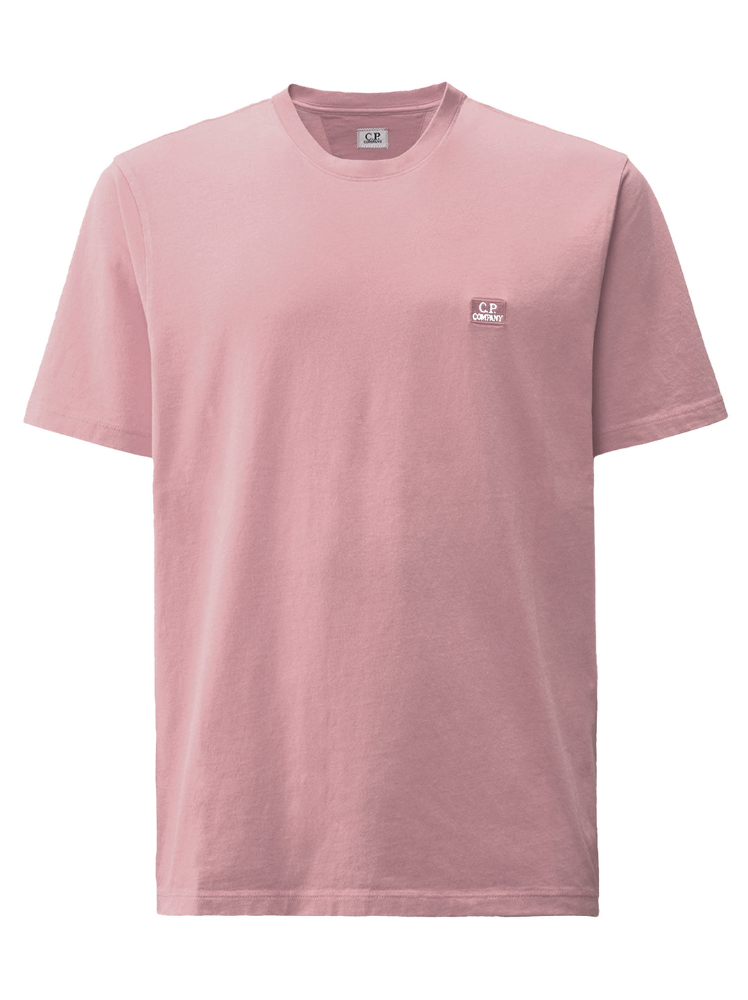 C.P. Company Jersey Logo Patch T-shirt-Buitenstof: 100% katoen-HEREN POLO'S & T-SHIRTS-Roze