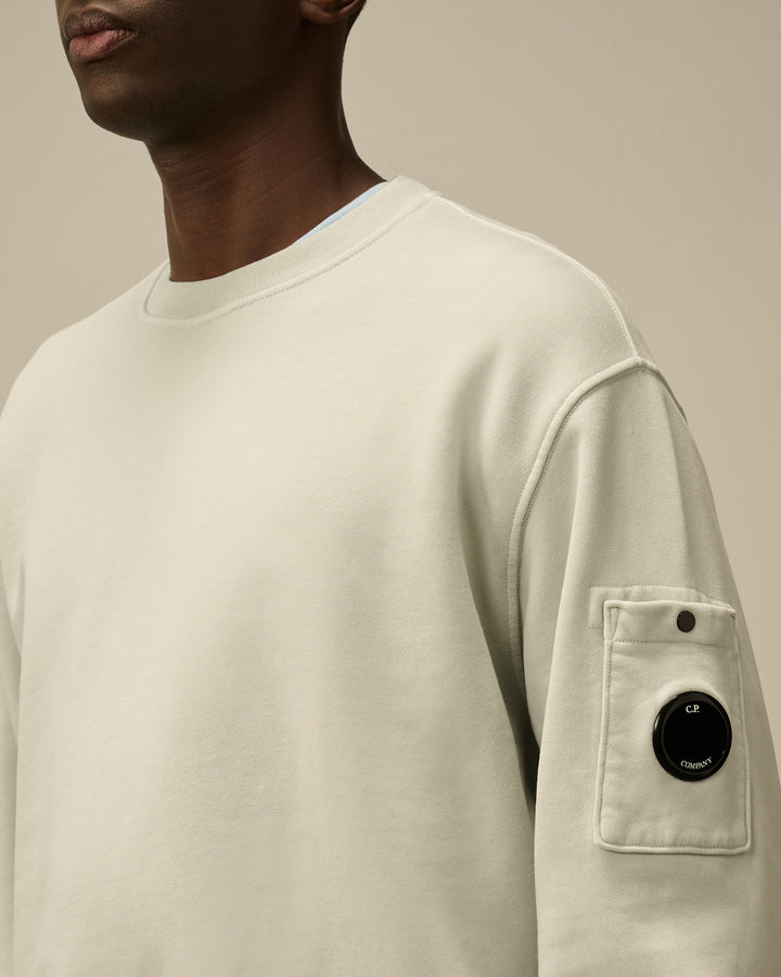 C.P. Company katoen Diagonal Fleece sweatshirt- Buitenstof: 100% katoen-HEREN TRUIEN & VESTEN-Grijs