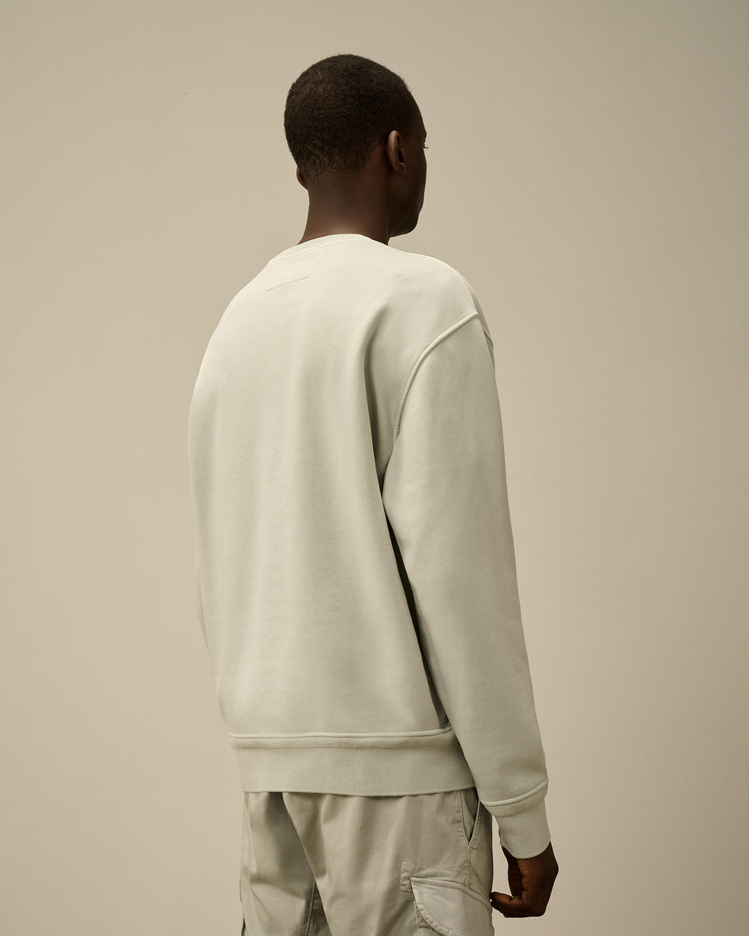 C.P. Company katoen Diagonal Fleece sweatshirt- Buitenstof: 100% katoen-HEREN TRUIEN & VESTEN-Grijs