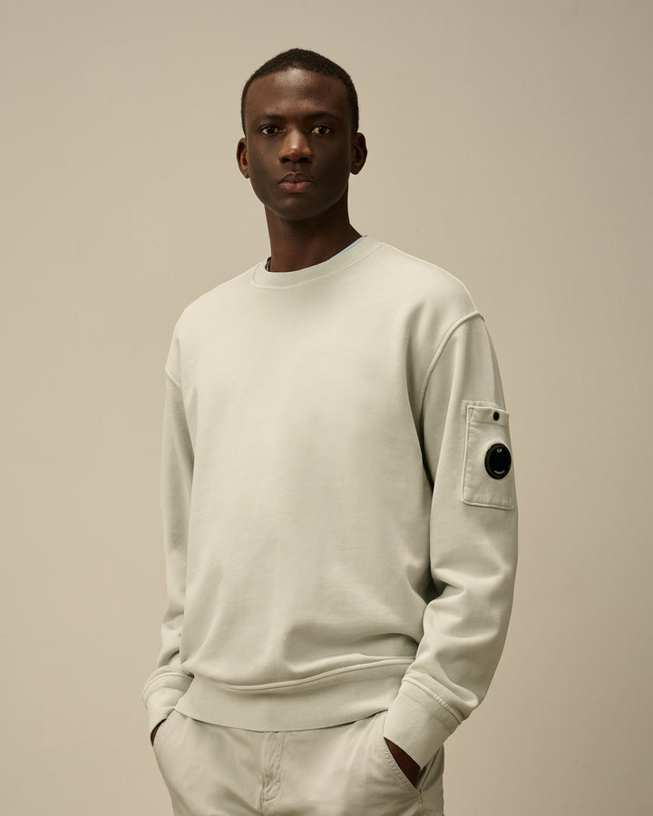 C.P. Company katoen Diagonal Fleece sweatshirt- Buitenstof: 100% katoen-HEREN TRUIEN & VESTEN-Grijs