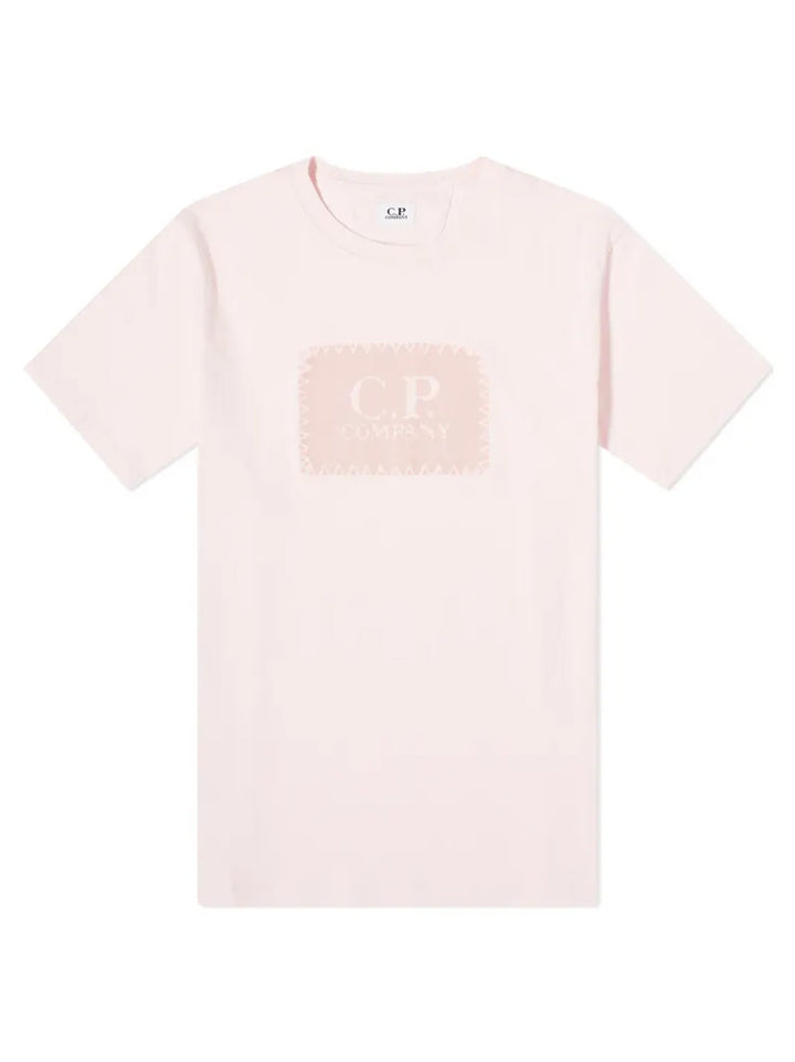 C.P Company Label print shirt roze-100% katoen-HEREN POLO'S & T-SHIRTS-Roze