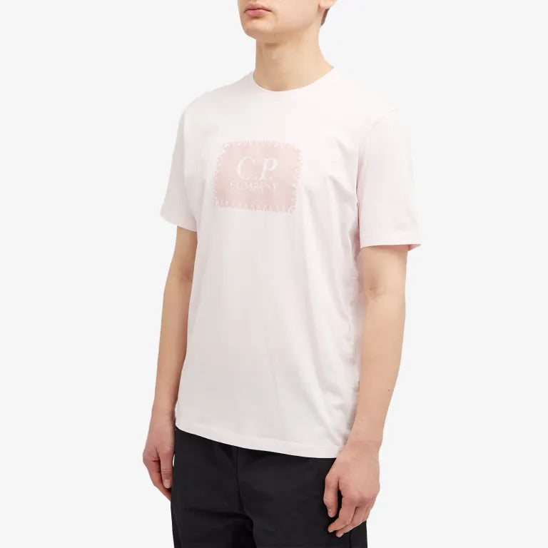 C.P Company Label print shirt roze-100% katoen-HEREN POLO'S & T-SHIRTS-Roze