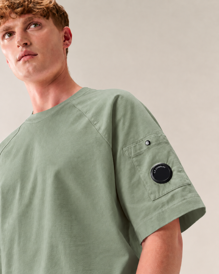 C.P. Company Lens T-shirt – Groen-100% katoen-HEREN POLO'S & T-SHIRTS-Groen