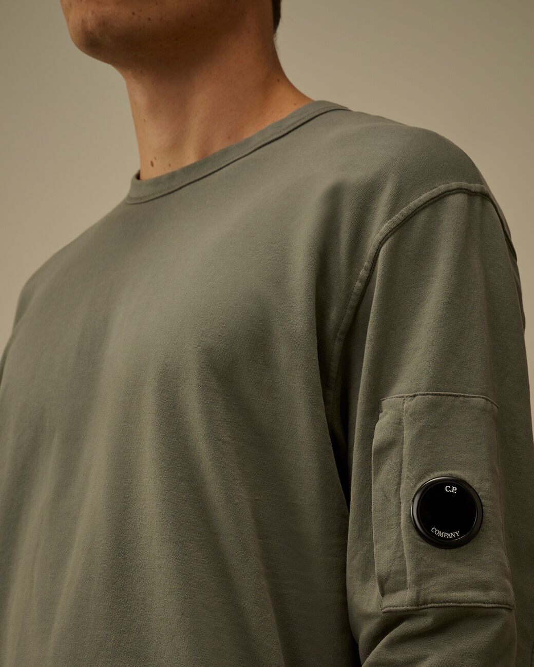 C.P. Company Light Crewneck Sweatshirt – Grijs-100% katoen-HEREN TRUIEN & VESTEN-Grijs