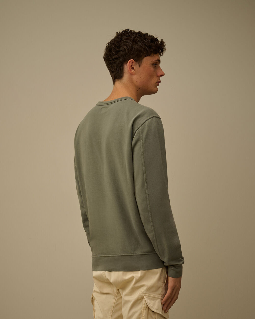 C.P. Company Light Crewneck Sweatshirt – Grijs-100% katoen-HEREN TRUIEN & VESTEN-Grijs