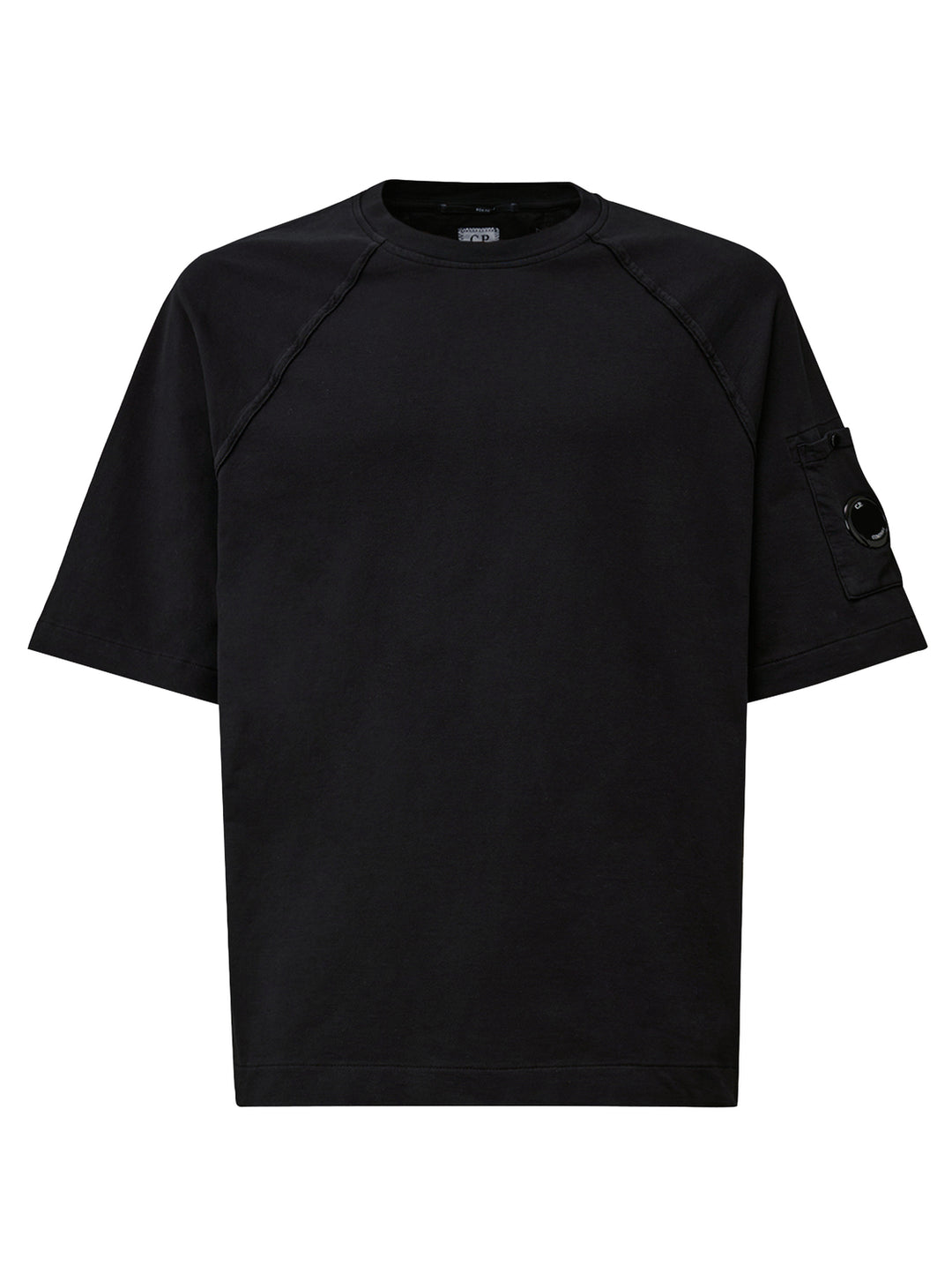 C.P. Company Light Fleece Short Sleeve Blauw-100% katoen-HEREN POLO'S & T-SHIRTS-Blauw