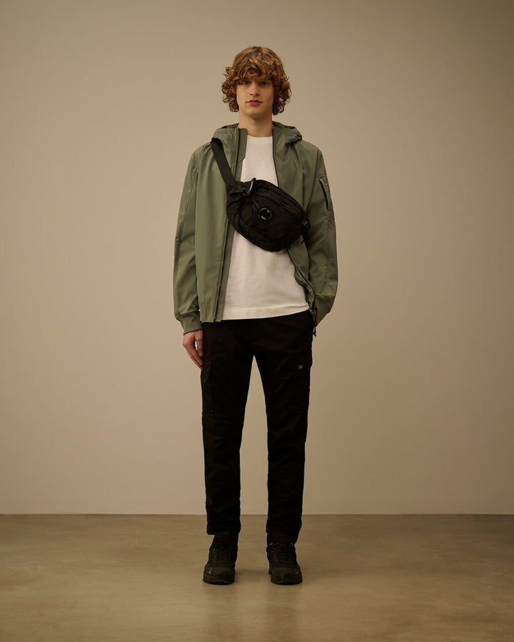 C.P. Company Light Fleece Short Sleeve Sweatshirt -100% katoen-HEREN POLO'S & T-SHIRTS-Wit