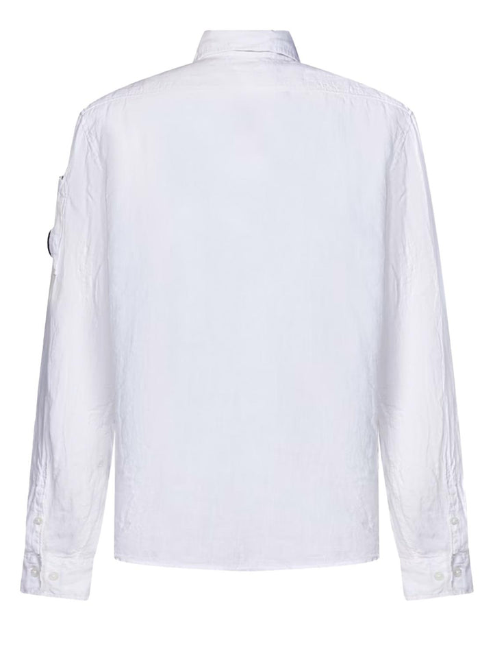 C.P Company linnen overhemd-100% linnen-HEREN SHIRTS-Wit