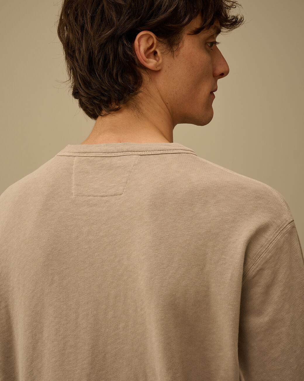 C.P. Company Malfilè Fleece Lens Crewneck - Grijs-100% katoen-HEREN TRUIEN & VESTEN-Grijs