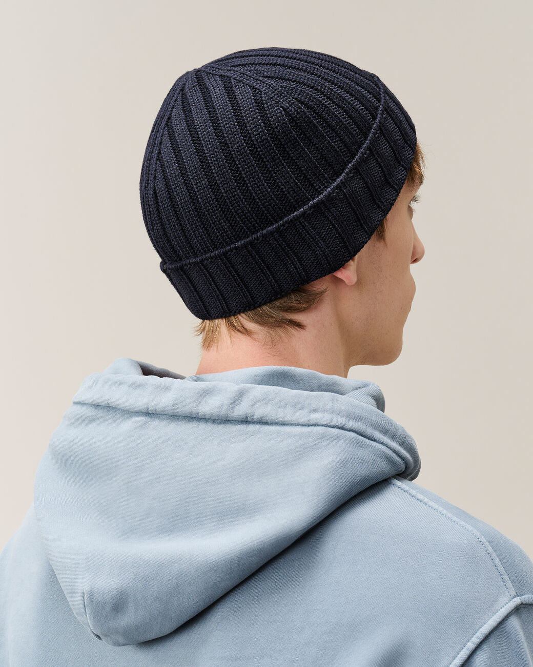 C.P. Company Merino Wollen Muts – Blauw-100% wol-HEREN ACCESSOIRES-Blauw