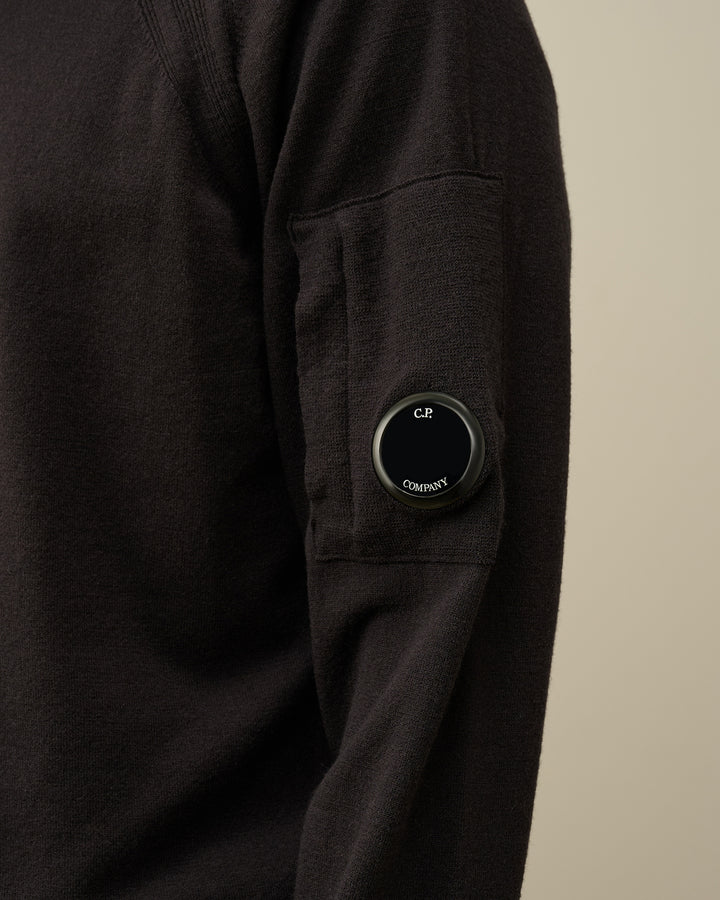 C.P. Company merinowol coltrui-- Buitenstof: 88% scheerwol, 12% polyester-HEREN TRUIEN & VESTEN-Antraciet