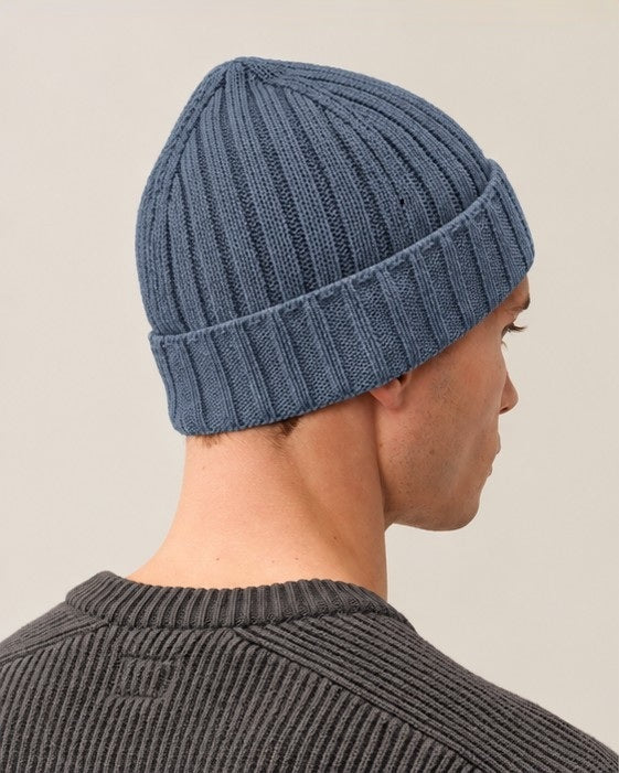 C.P. Company Merinowollen Logo Muts – Blauw-100% wol-HEREN ACCESSOIRES-Blauw