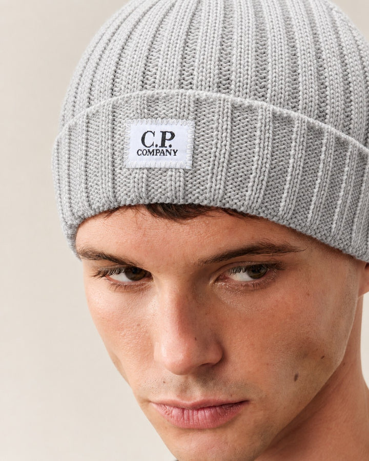 C.P. Company Merinowollen Muts – Grijs-100% wol-HEREN ACCESSOIRES-Grijs